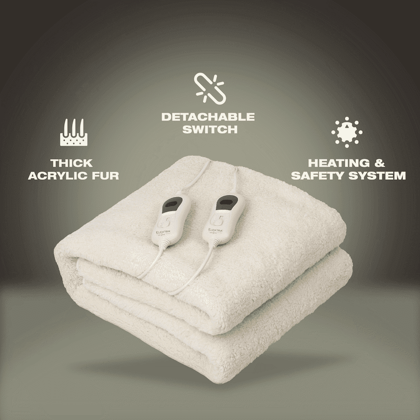 Elektra Comfort Electric Blanket - Queen - Fur