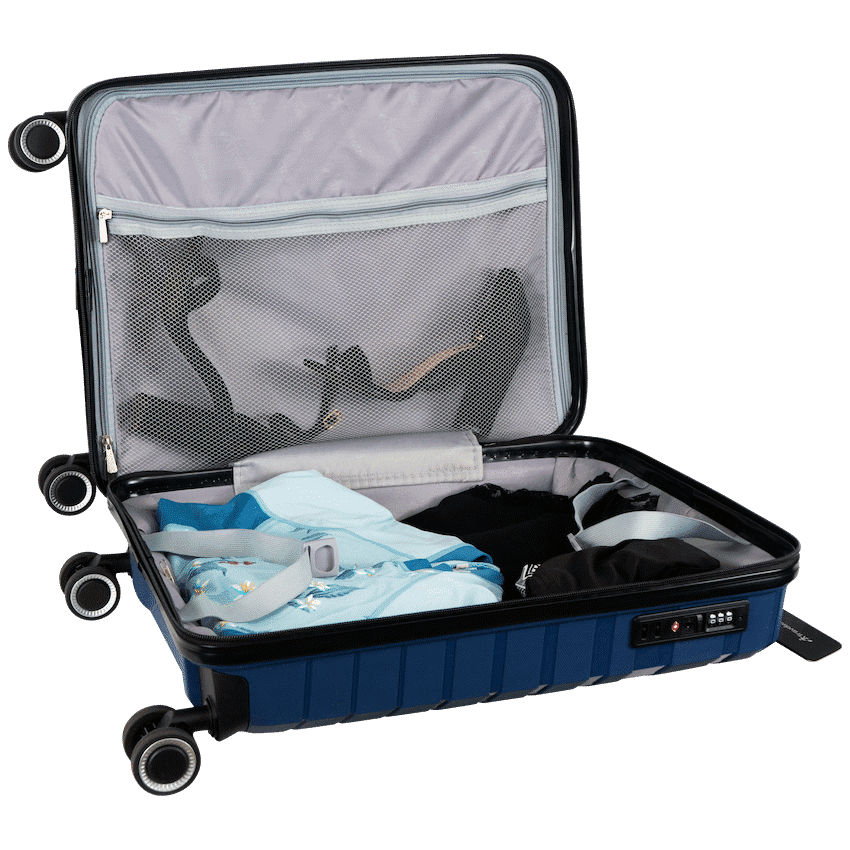 Travelwize Java PP 4-Wheel Spinner 55cm Luggage - Azure