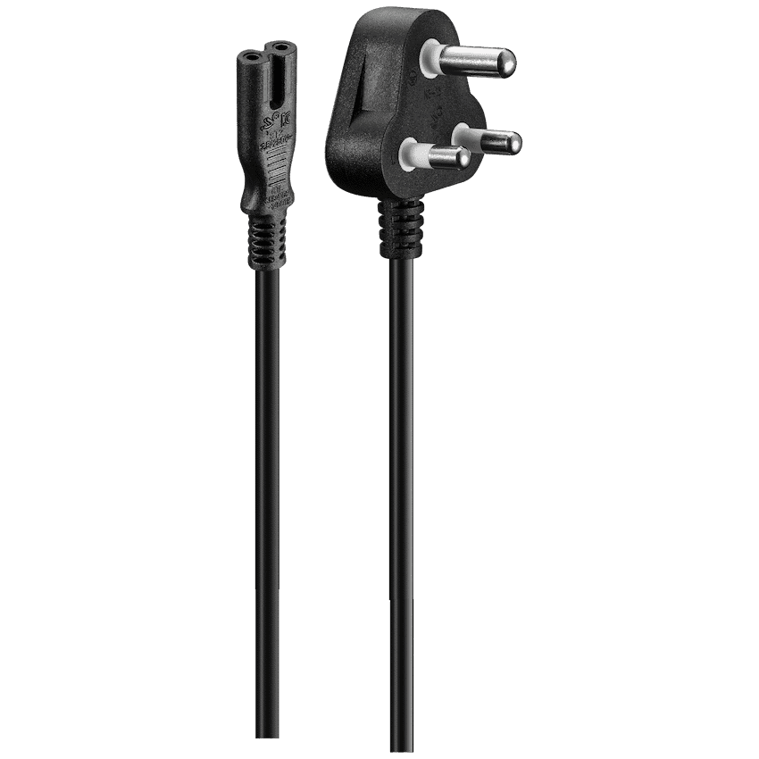 Volkano Presto series Power Cable Figure 8  to SA 3pin 1.8m 2.5A - black