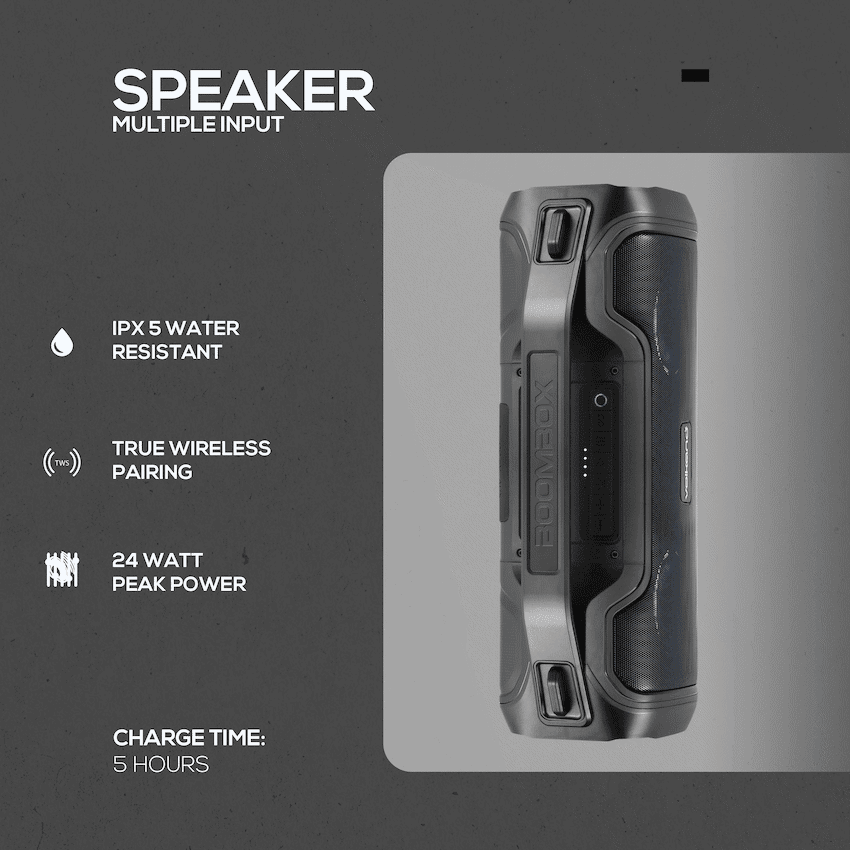 VolkanoX Adder Series Bluetooth Speaker - Black