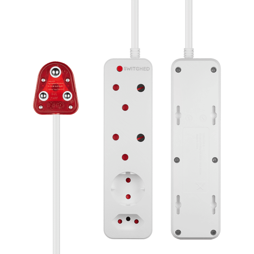 Switched High Surge 4-Way Multiplug 3m 1140J