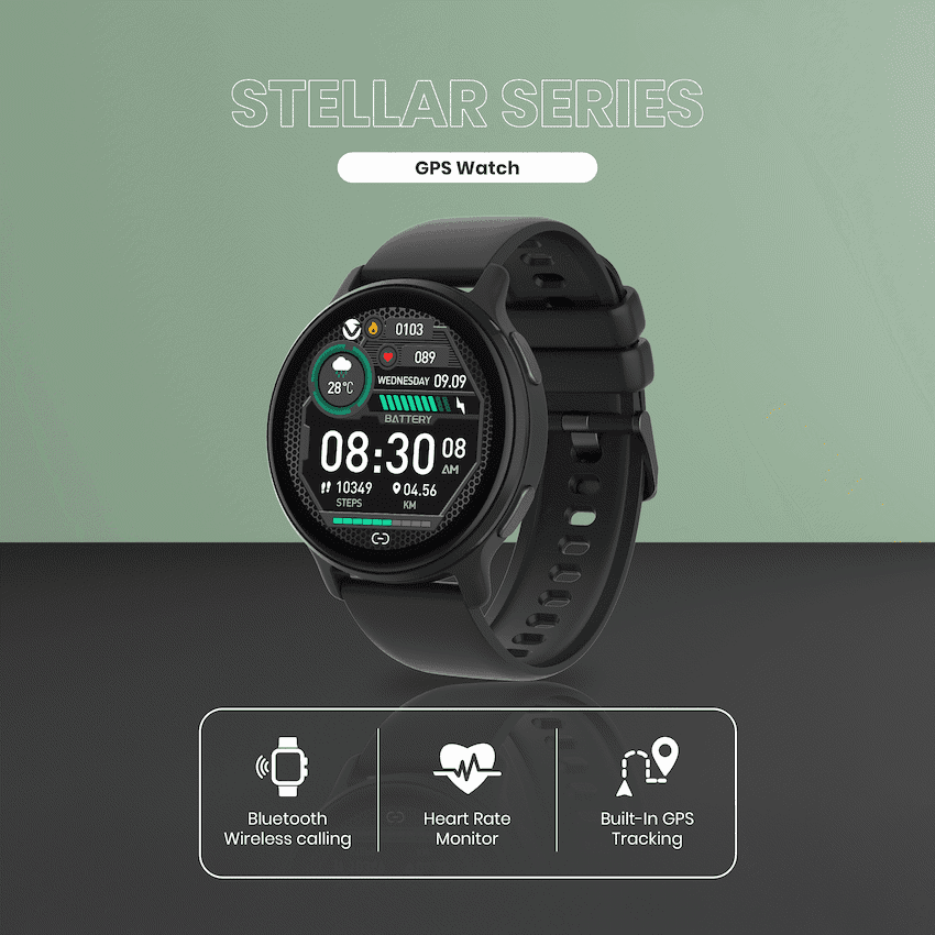 Volkano Stellar Series GPS Watch - Black