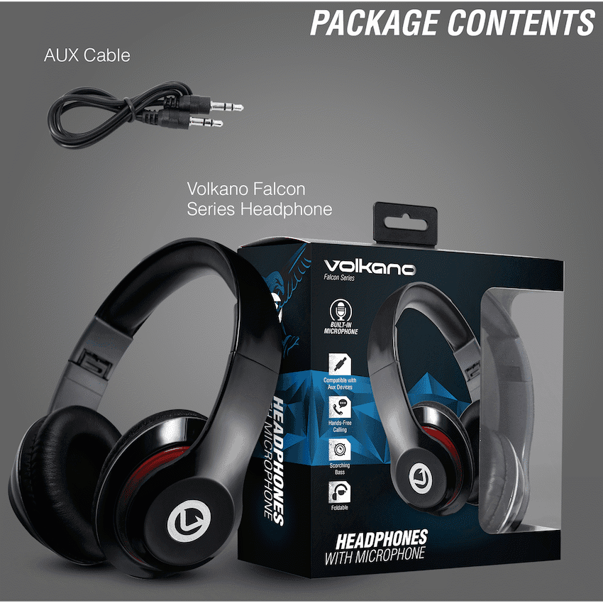 Volkano Falcon Headphones with Microphone