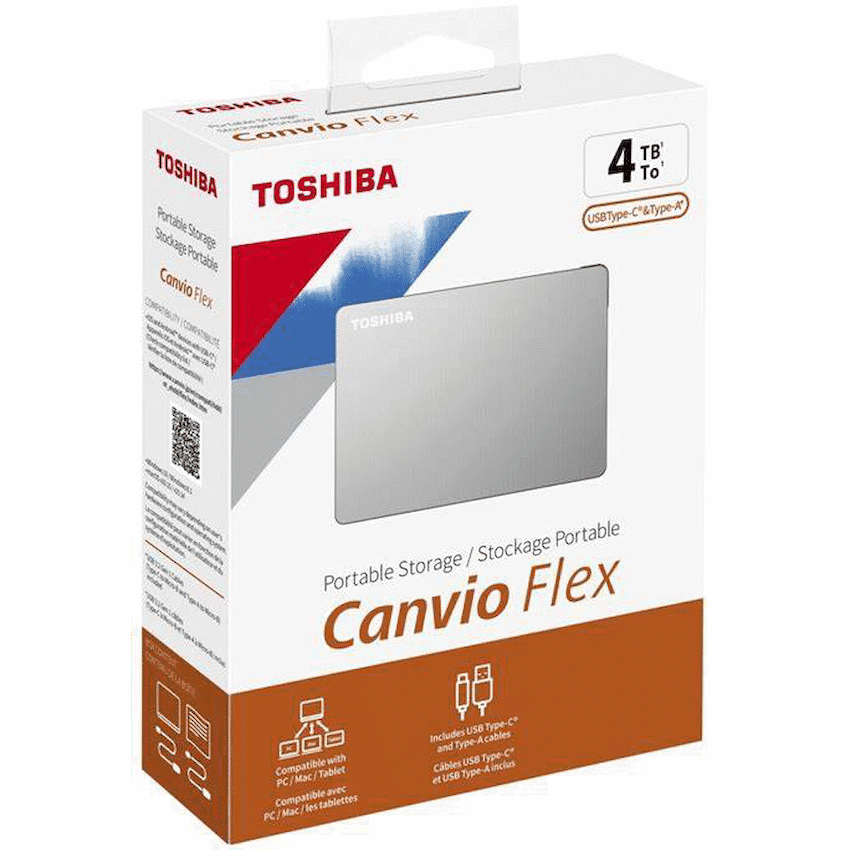 Toshiba Canvio Flex 4TB Silver 2.5″ thumbnail 2