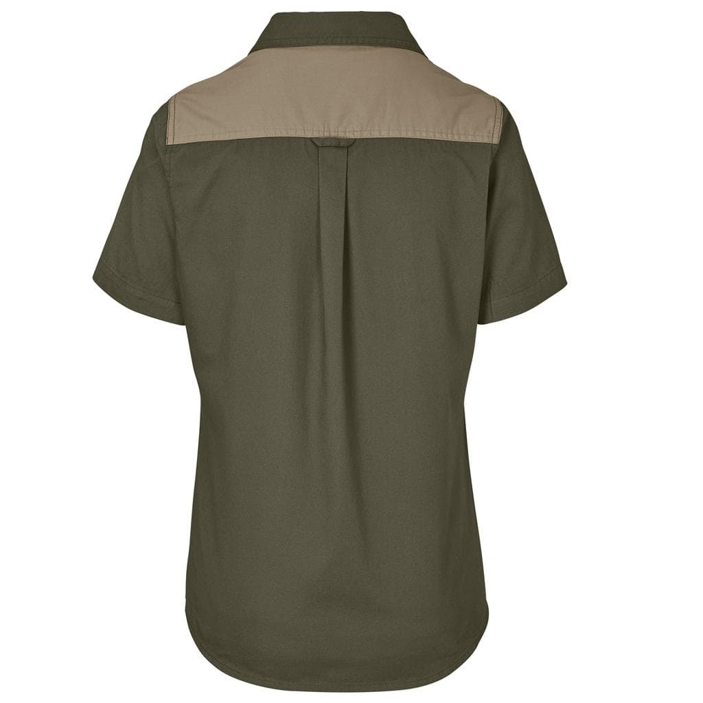 Ladies Short Sleeve Serengeti 2-Tone Bush Shirt thumbnail 5