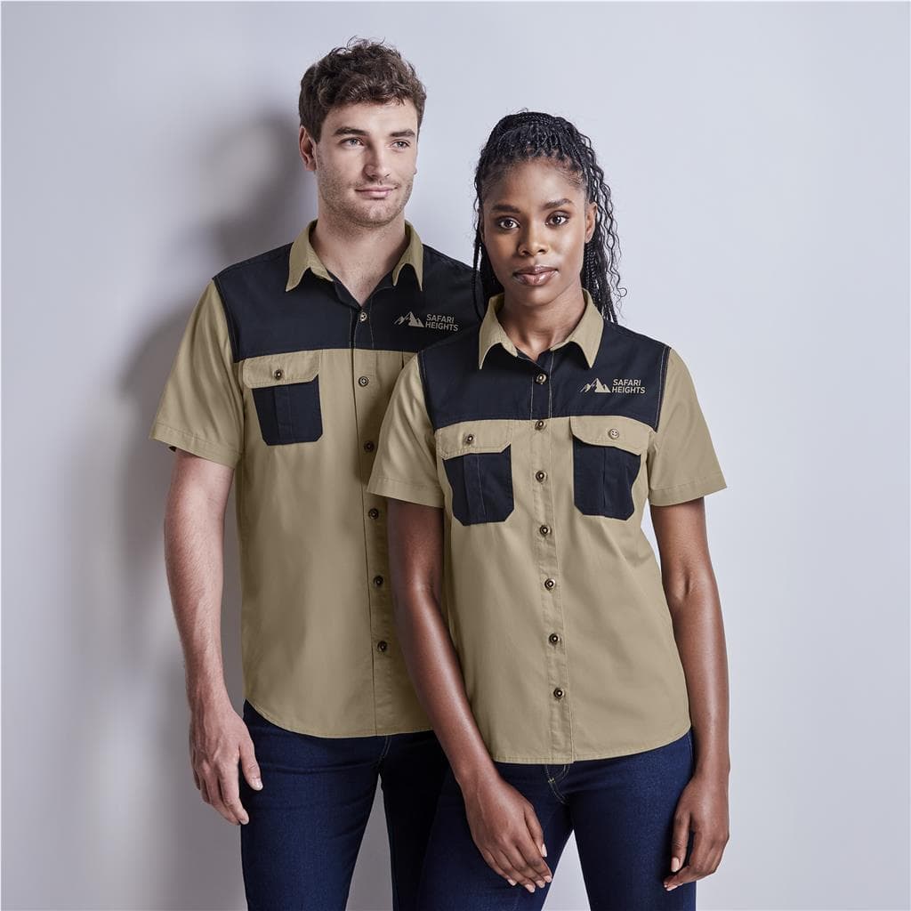 Ladies Short Sleeve Serengeti 2-Tone Bush Shirt thumbnail 10