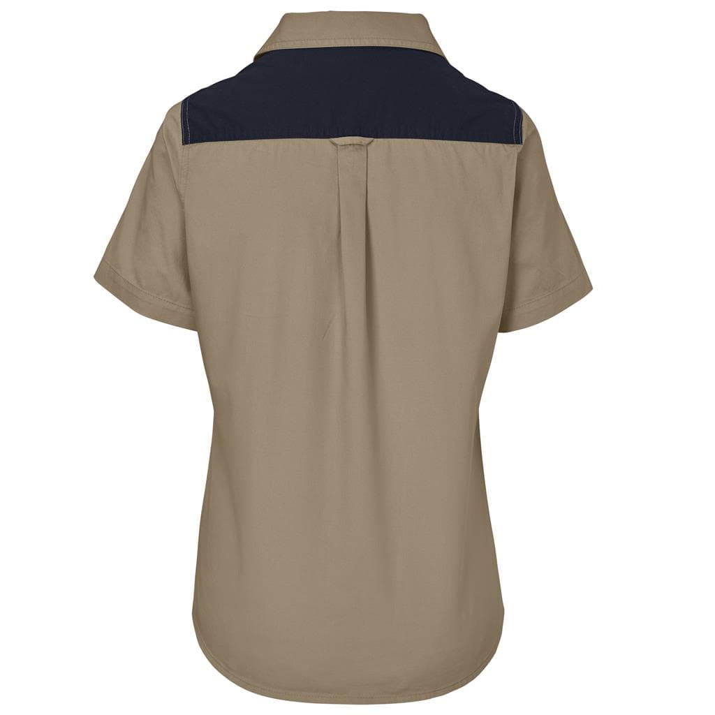 Ladies Short Sleeve Serengeti 2-Tone Bush Shirt thumbnail 14