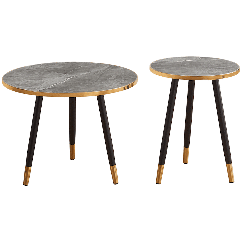 Everfurn Diana Coffee Table Black Marble with Black Legs thumbnail 10