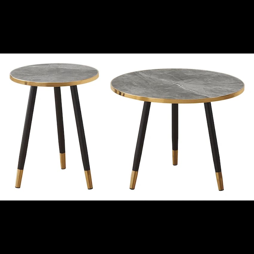 Everfurn Diana Coffee Table Black Marble with Black Legs thumbnail 12