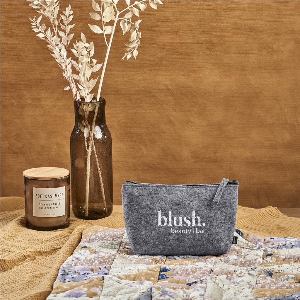 Okiyo Kesho Recycled PET Felt Mini Cosmetic Bag thumbnail 2