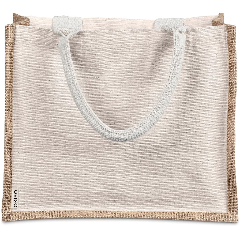 Okiyo Chinsai Midi Jute & Cotton Tote thumbnail 4