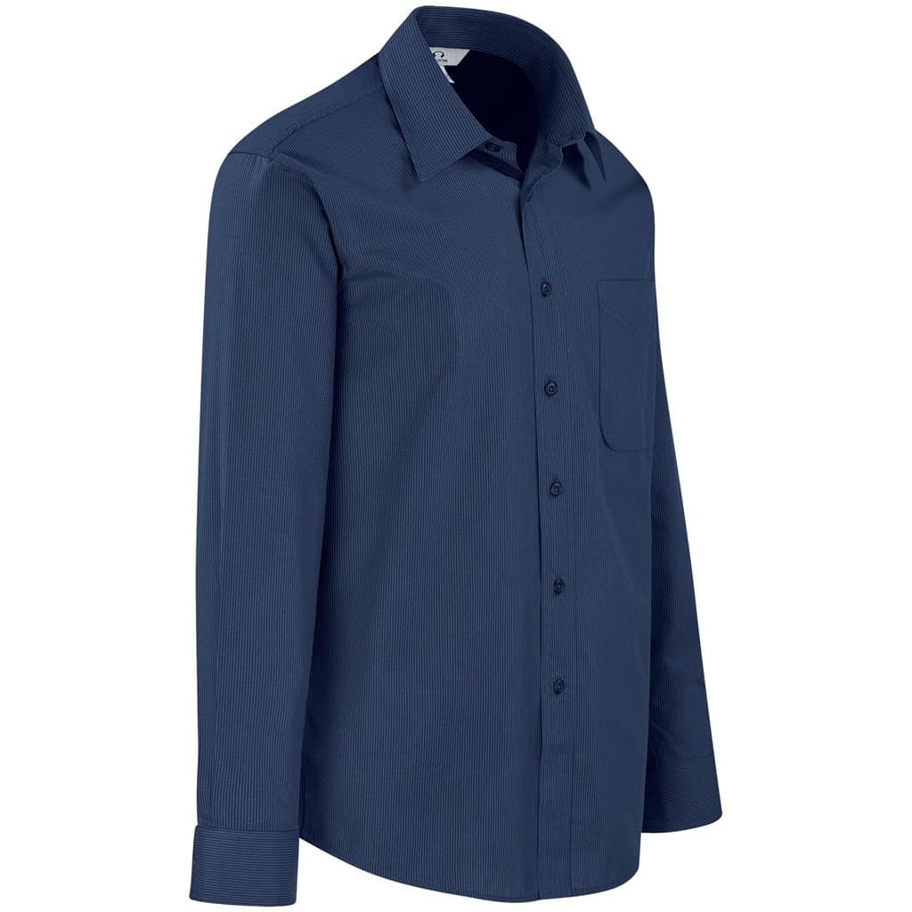 Mens Long Sleeve Micro Check Shirt thumbnail 5