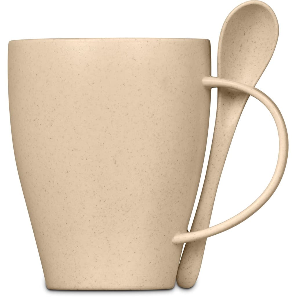 Okiyo Kawai Wheat Straw Mug & Spoon – 350ml thumbnail 2