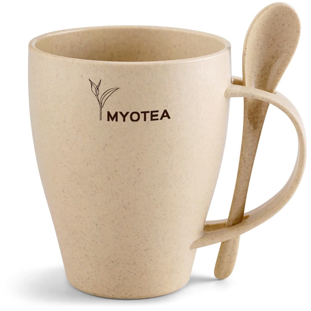Okiyo Kawai Wheat Straw Mug & Spoon – 350ml thumbnail 10