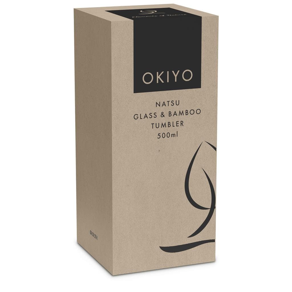 Okiyo Natsu Glass & Bamboo Tumbler & Straw – 500ml thumbnail 6