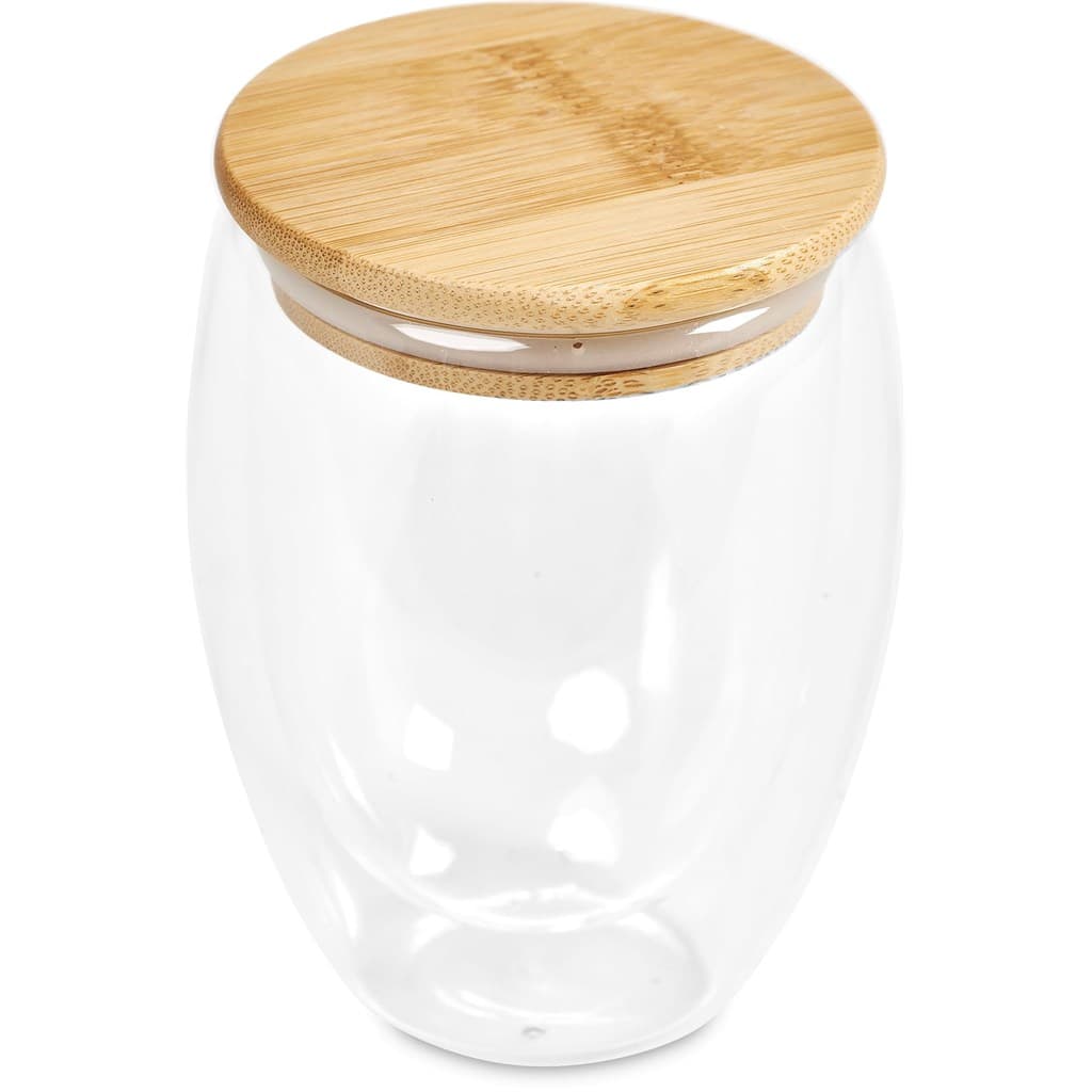 Okiyo Moco Glass & Bamboo Double-Wall Cup – 350ml thumbnail 9