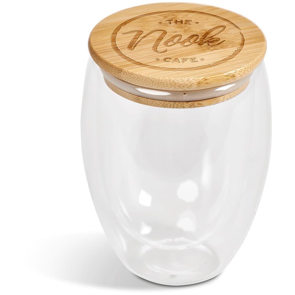 Okiyo Moco Glass & Bamboo Double-Wall Cup – 350ml thumbnail 11