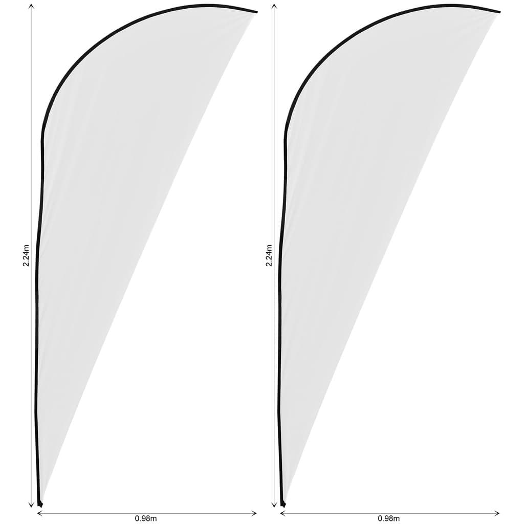 Legend 2m Sublimated Sharkfin Flying Banner Skin – Set Of 2 (Excludes Hardware)