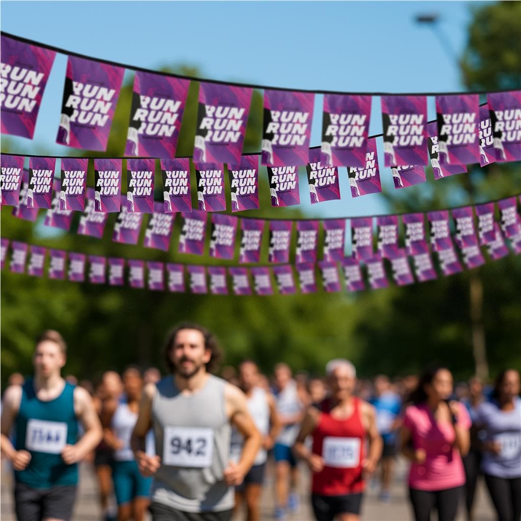 Sublimated Single-Sided Polyester Rectangle Bunting – 10m thumbnail 3