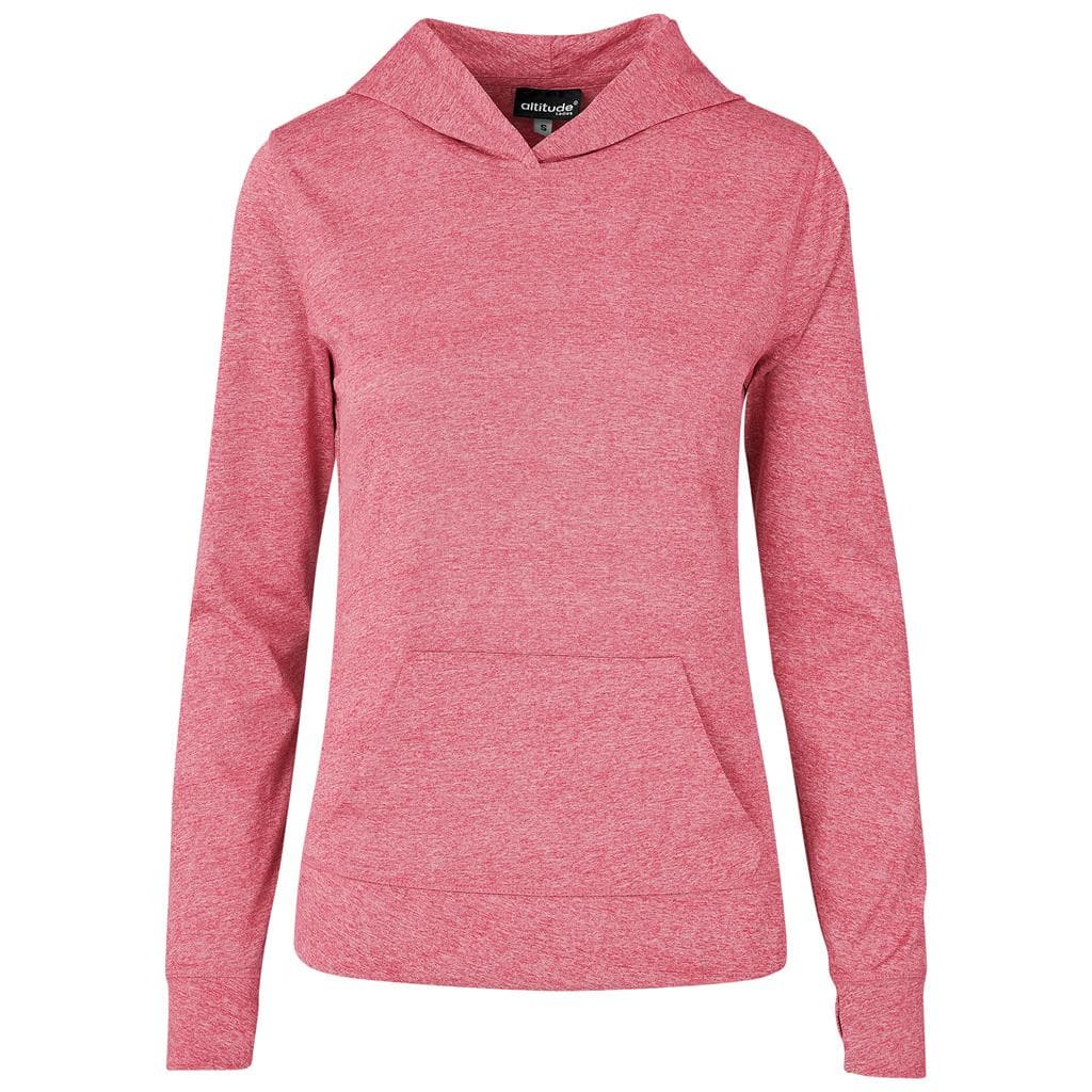 Ladies Fitness Lightweight Hooded Sweater – Red