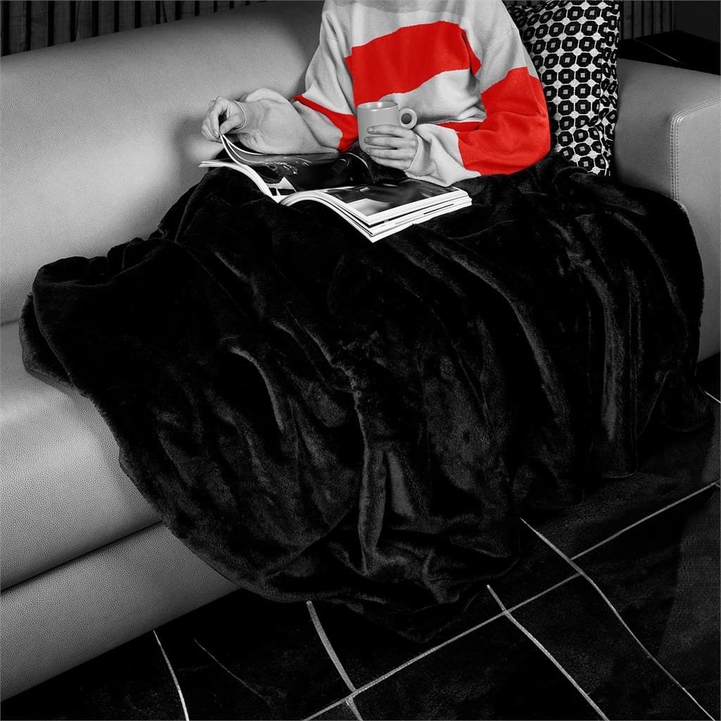 Alex Varga Palazzo Faux Fur Fleece Blanket thumbnail 2