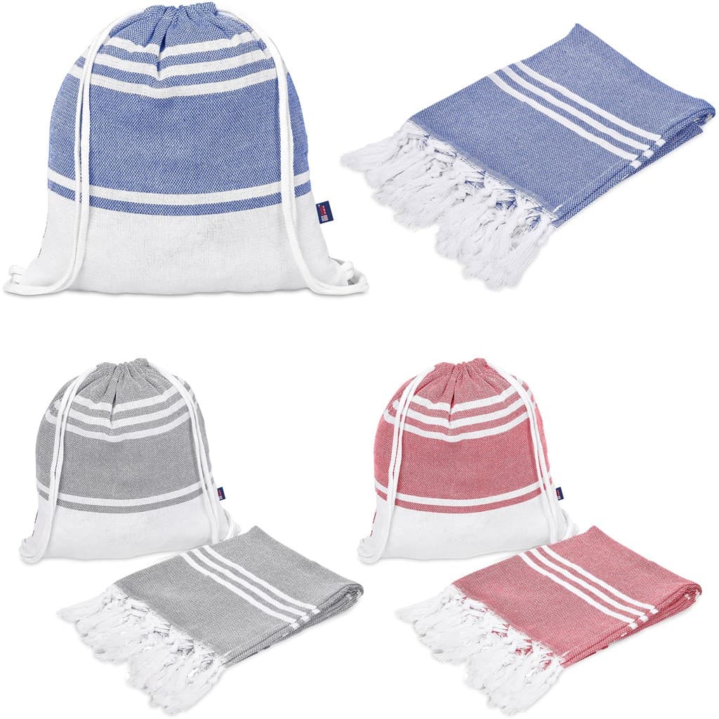 US Basic Santa Cruz Cotton-Rich Beach Towel & Drawstring Bag thumbnail 3