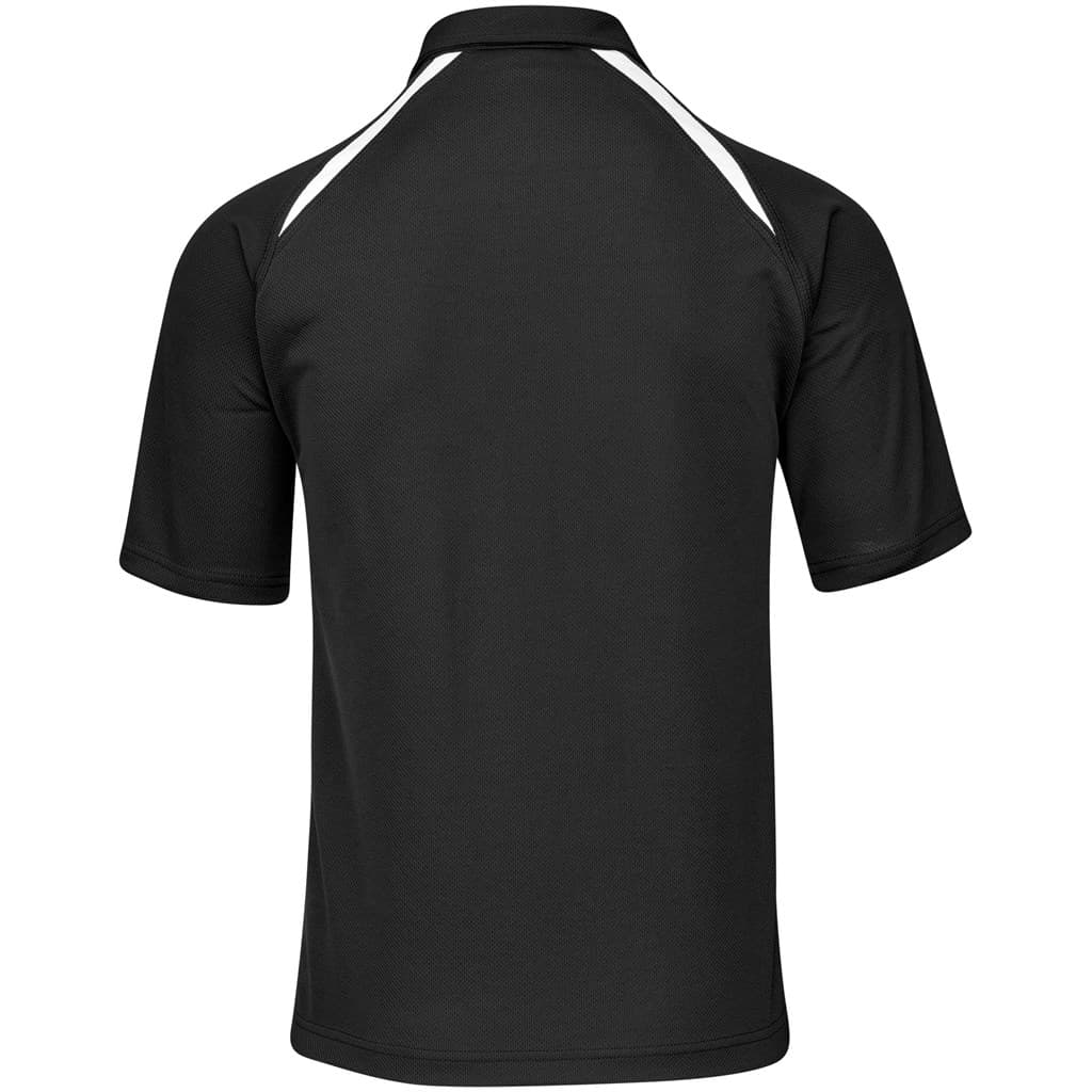Mens Splice Golf Shirt – Black White thumbnail 2