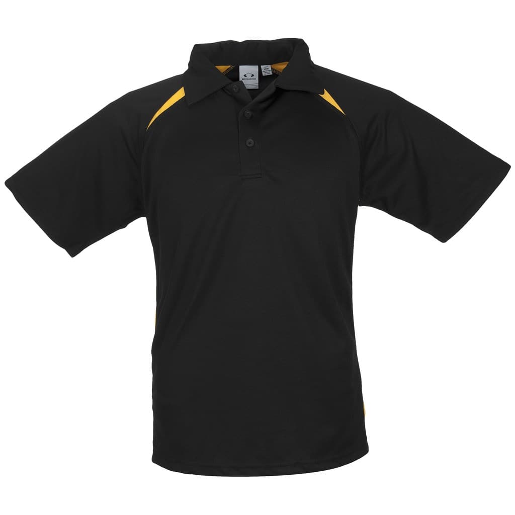 Kids Splice Golf Shirt – Black Orange thumbnail 2