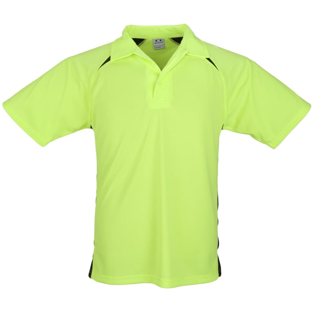 Kids Splice Golf Shirt – Black Orange thumbnail 3