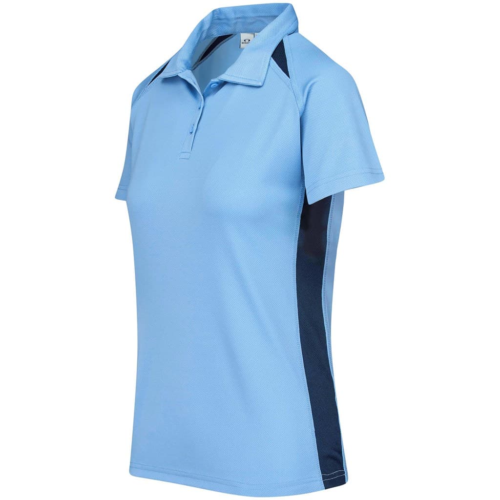 Ladies Splice Golf Shirt – Light Blue thumbnail 3