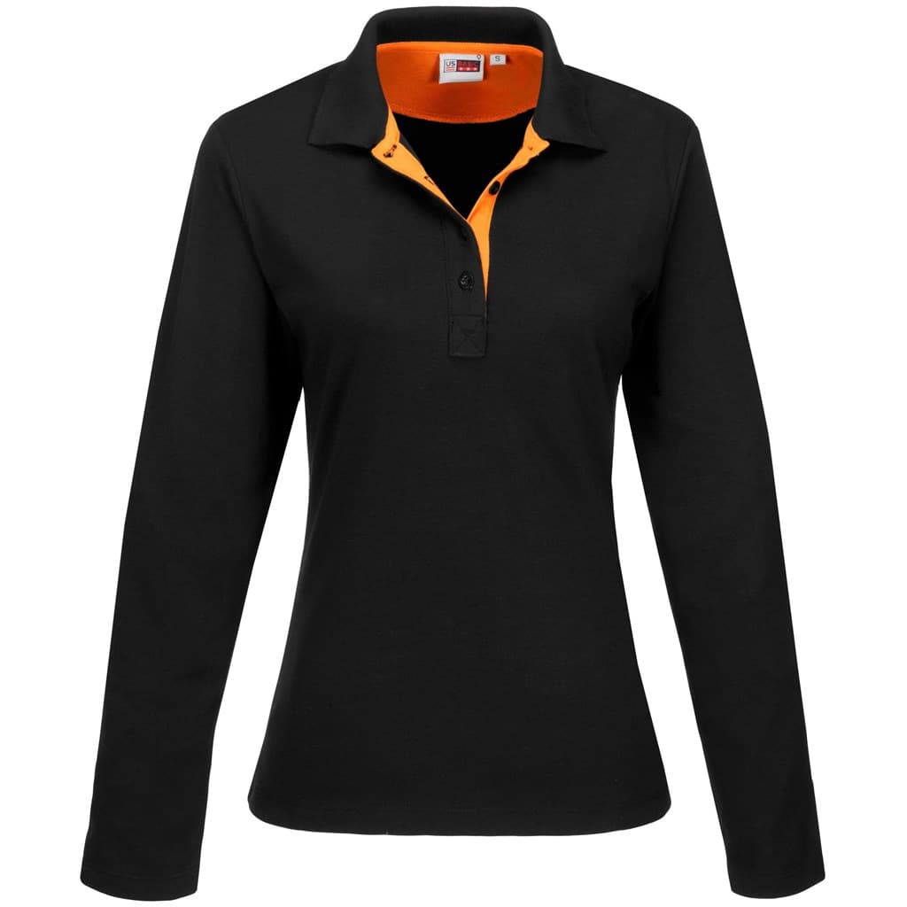Ladies Long Sleeve Solo Golf Shirt thumbnail 2