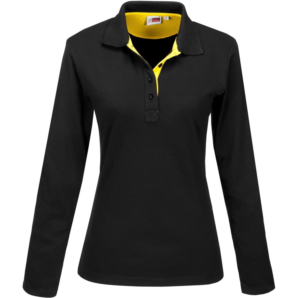 Ladies Long Sleeve Solo Golf Shirt thumbnail 3