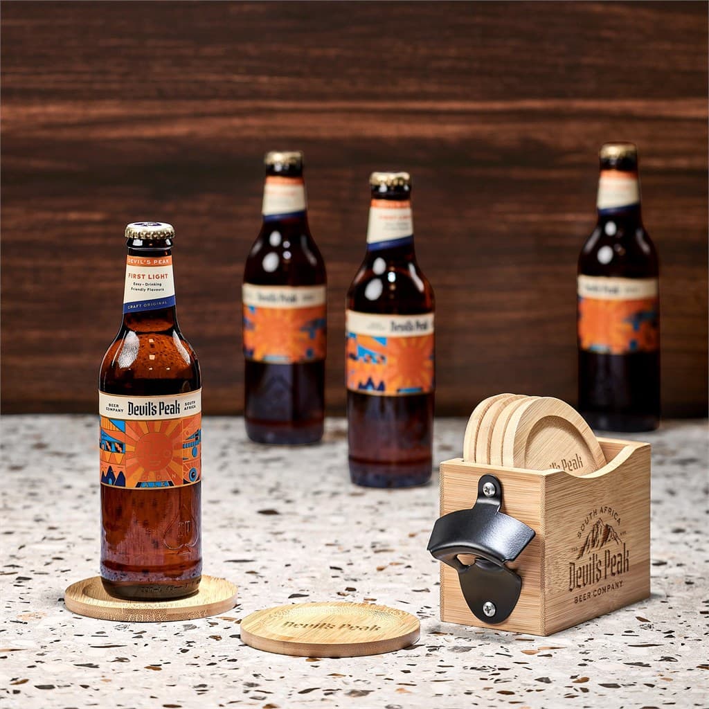 Okiyo Kanpai Bamboo Coaster & Bottle Opener Set thumbnail 17