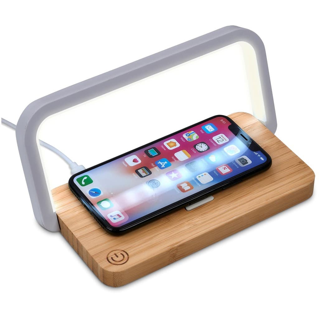 Okiyo Yoru Bamboo Wireless Charger & Night Light thumbnail 2