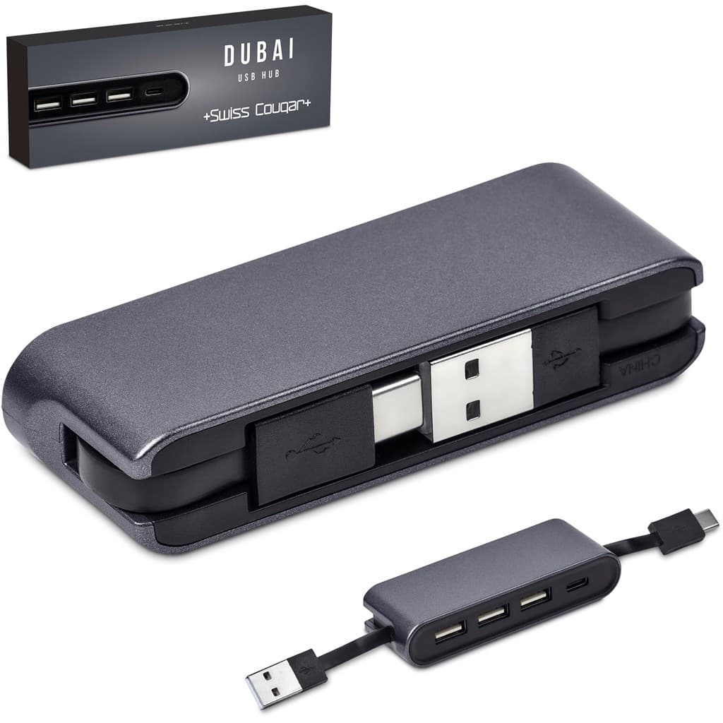 Swiss Cougar Dubai USB Hub – Gun Metal thumbnail 17