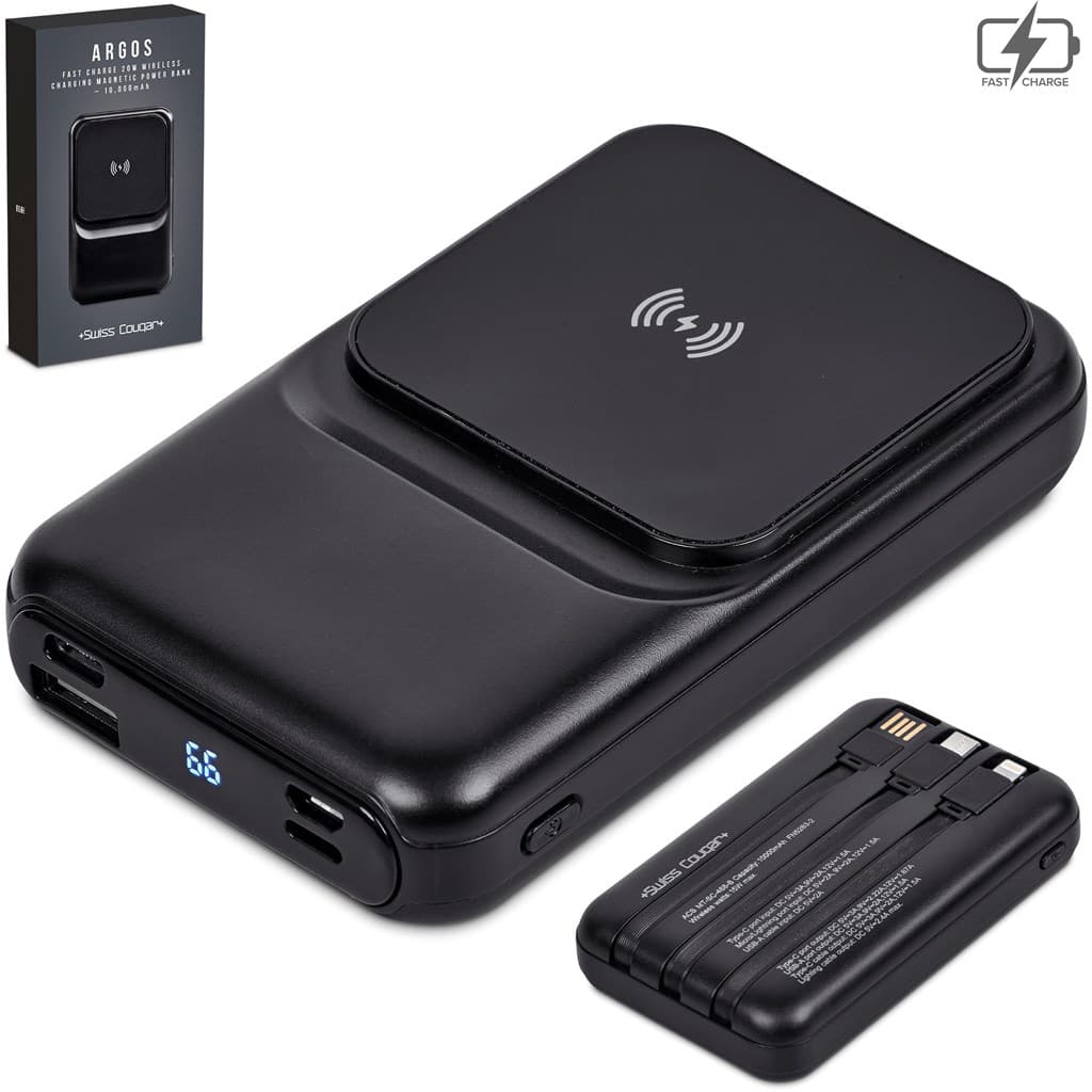 Swiss Cougar Argos Fast Charge 20W Wireless Charging Magnetic Power Bank -10,000mAh thumbnail 13