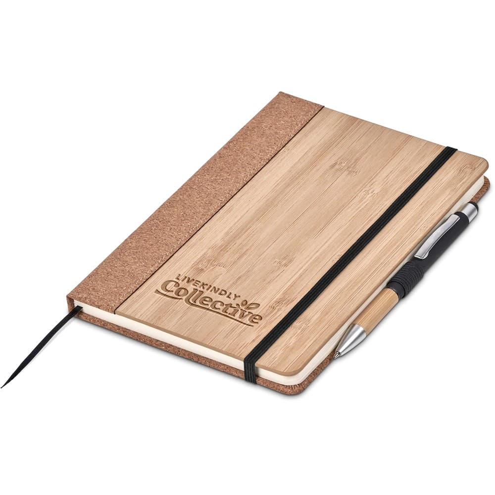 Okiyo Eri Bamboo & Cork Notebook & Pen Set thumbnail 4