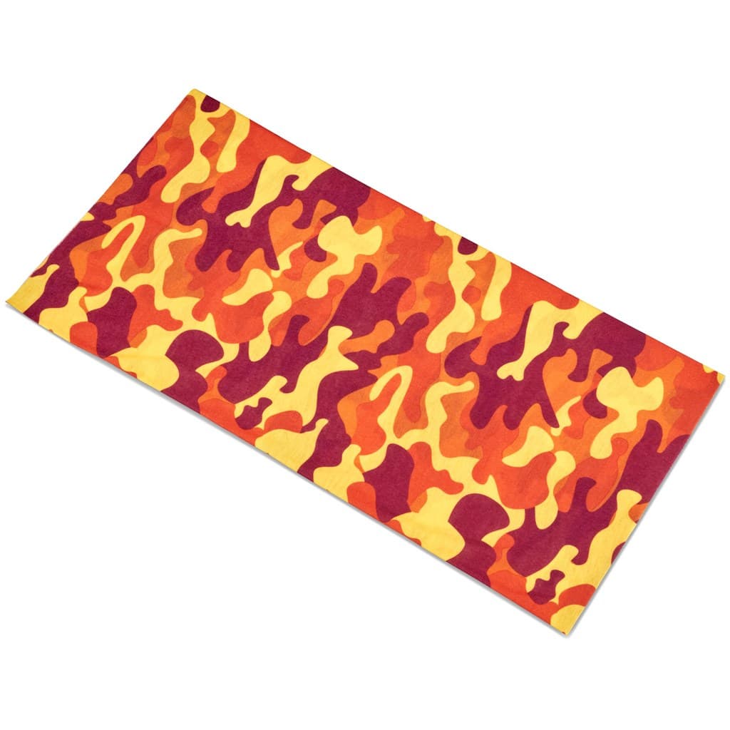Adults Camo Flexi Tubular Bandana – Orange thumbnail 2