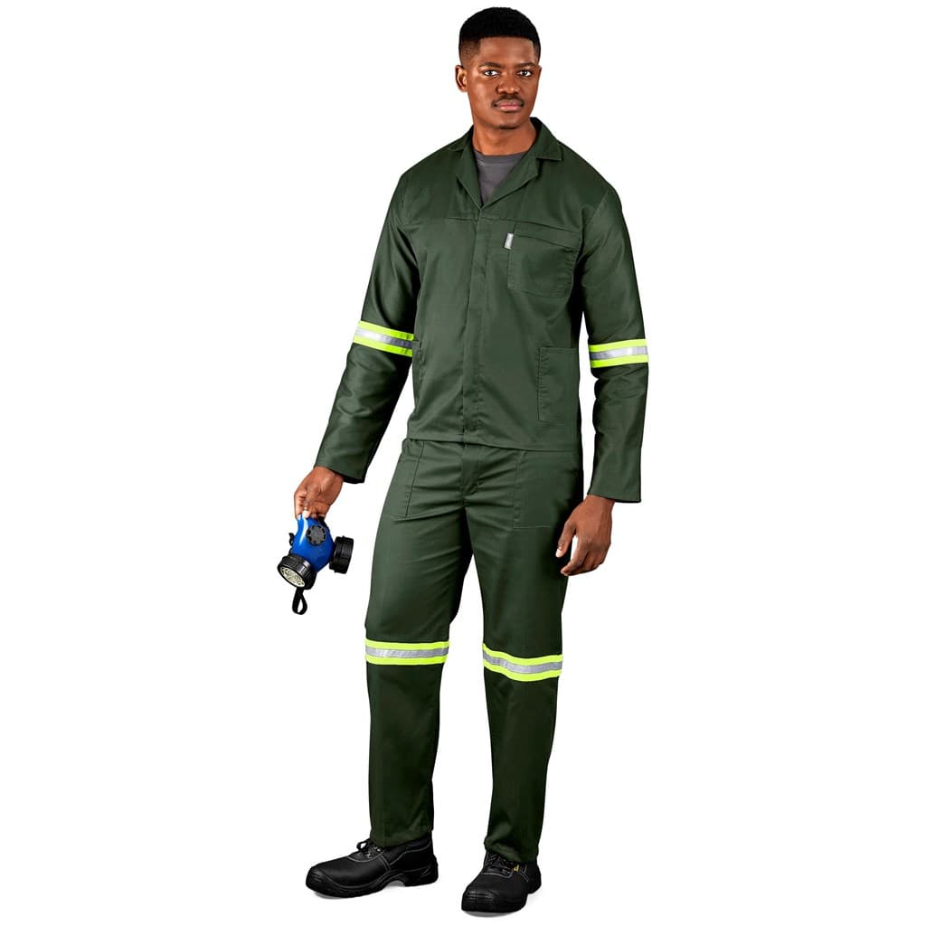 Acid Resistant Polycotton Conti Suit – Reflective Arm & Legs – Yellow Tape thumbnail 2