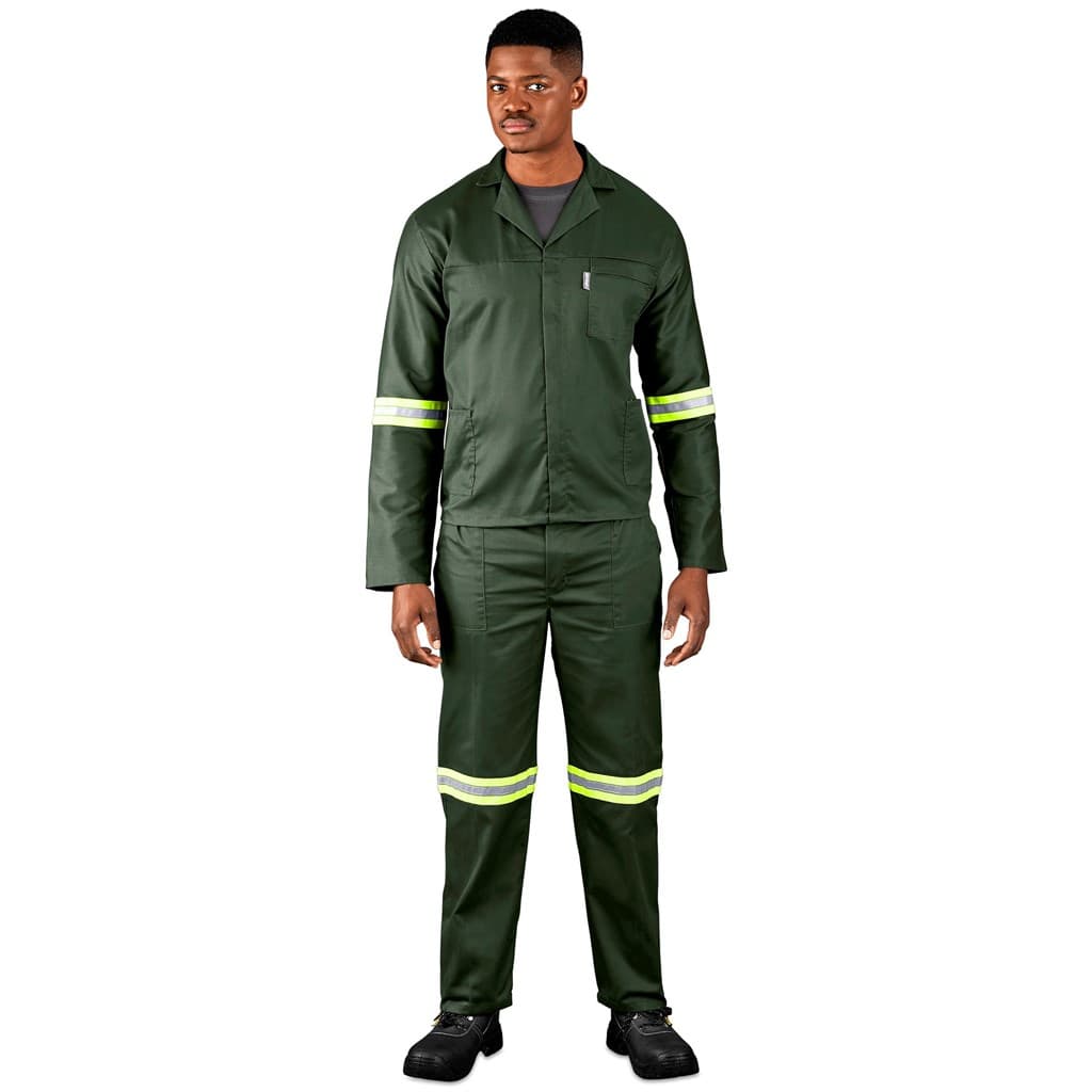 Acid Resistant Polycotton Conti Suit – Reflective Arm, Legs & Back – Yellow Tape thumbnail 4