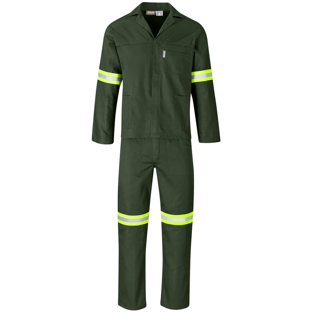 Acid Resistant Polycotton Conti Suit – Reflective Arm, Legs & Back – Yellow Tape thumbnail 5