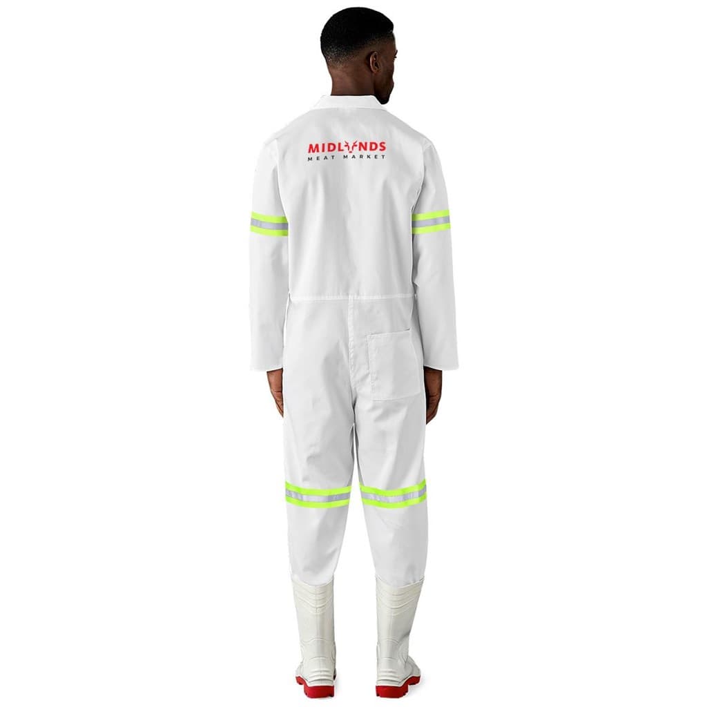 Safety Polycotton Boiler Suit – Reflective Arms & Legs – Yellow Tape thumbnail 5