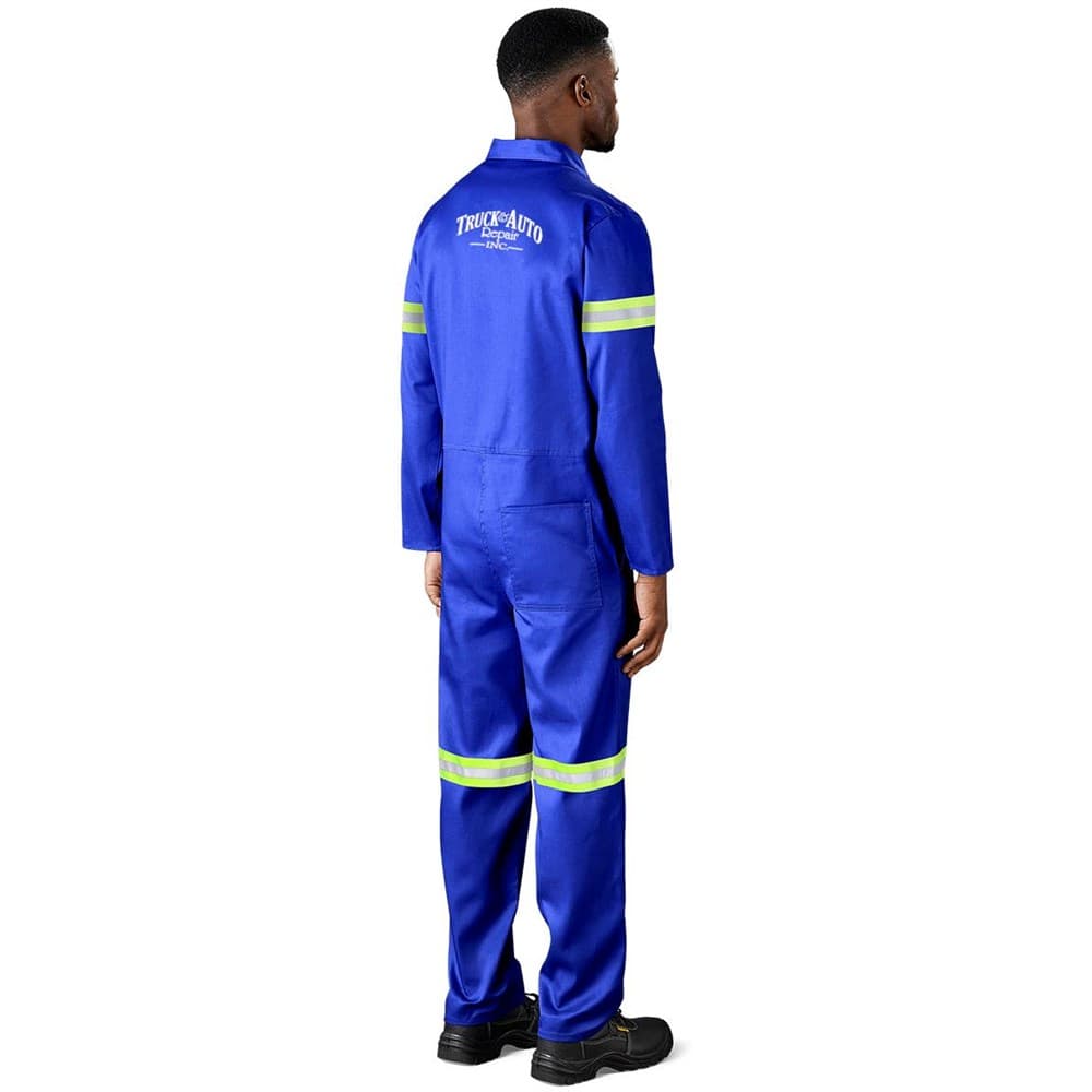 Safety Polycotton Boiler Suit – Reflective Arms & Legs – Yellow Tape thumbnail 6