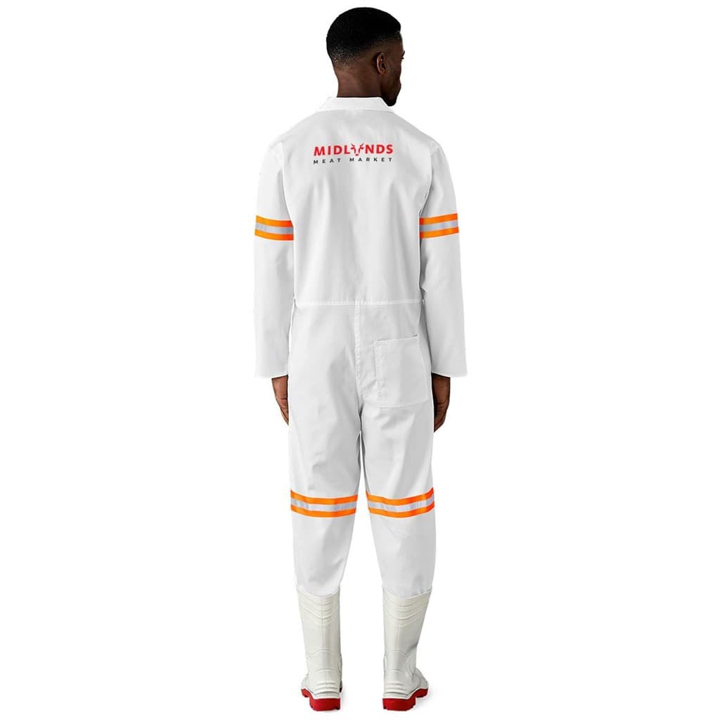Safety Polycotton Boiler Suit – Reflective Arms & Legs – Orange Tape thumbnail 4