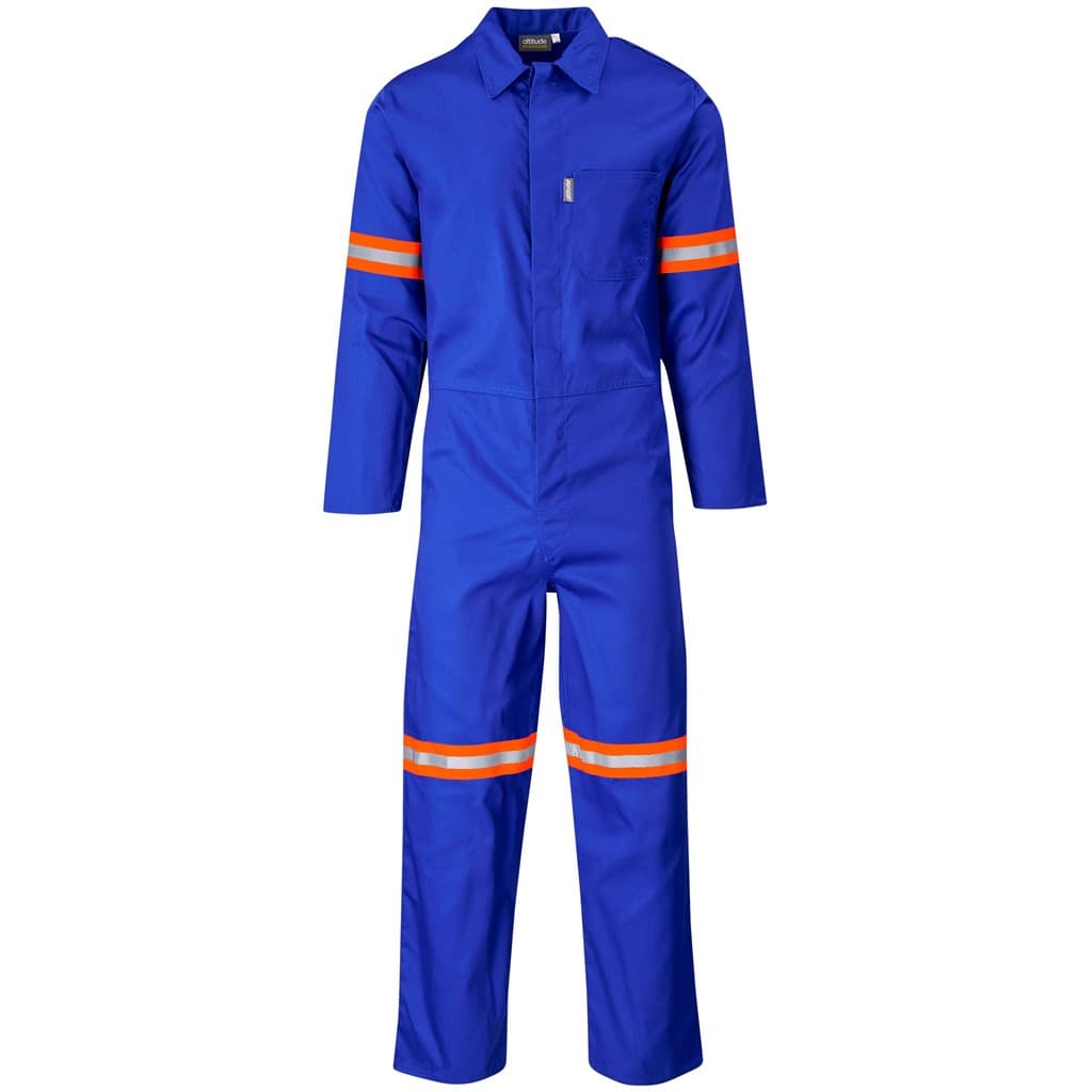 Safety Polycotton Boiler Suit – Reflective Arms & Legs – Orange Tape thumbnail 8