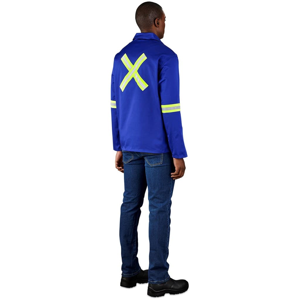 Site Premium Polycotton Jacket – Reflective Arms & Back – Yellow Tape