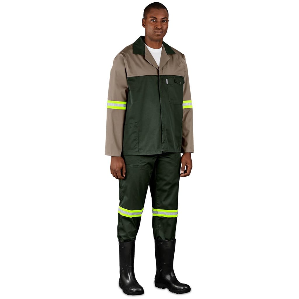 Site Premium Two-Tone Polycotton Jacket – Reflective Arms – Yellow Tape