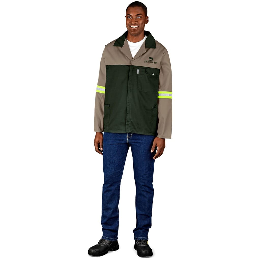 Site Premium Two-Tone Polycotton Jacket – Reflective Arms – Yellow Tape thumbnail 7