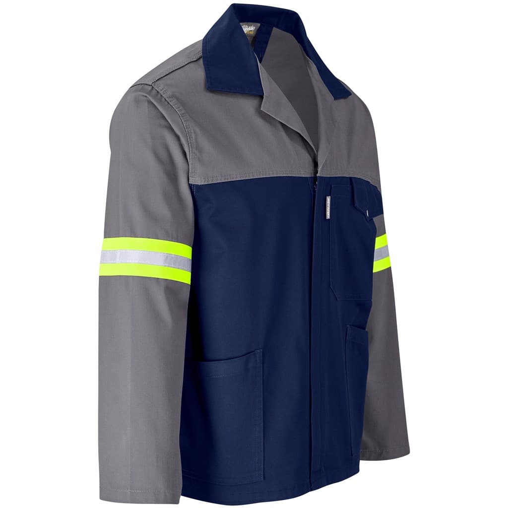 Site Premium Two-Tone Polycotton Jacket – Reflective Arms – Yellow Tape thumbnail 15