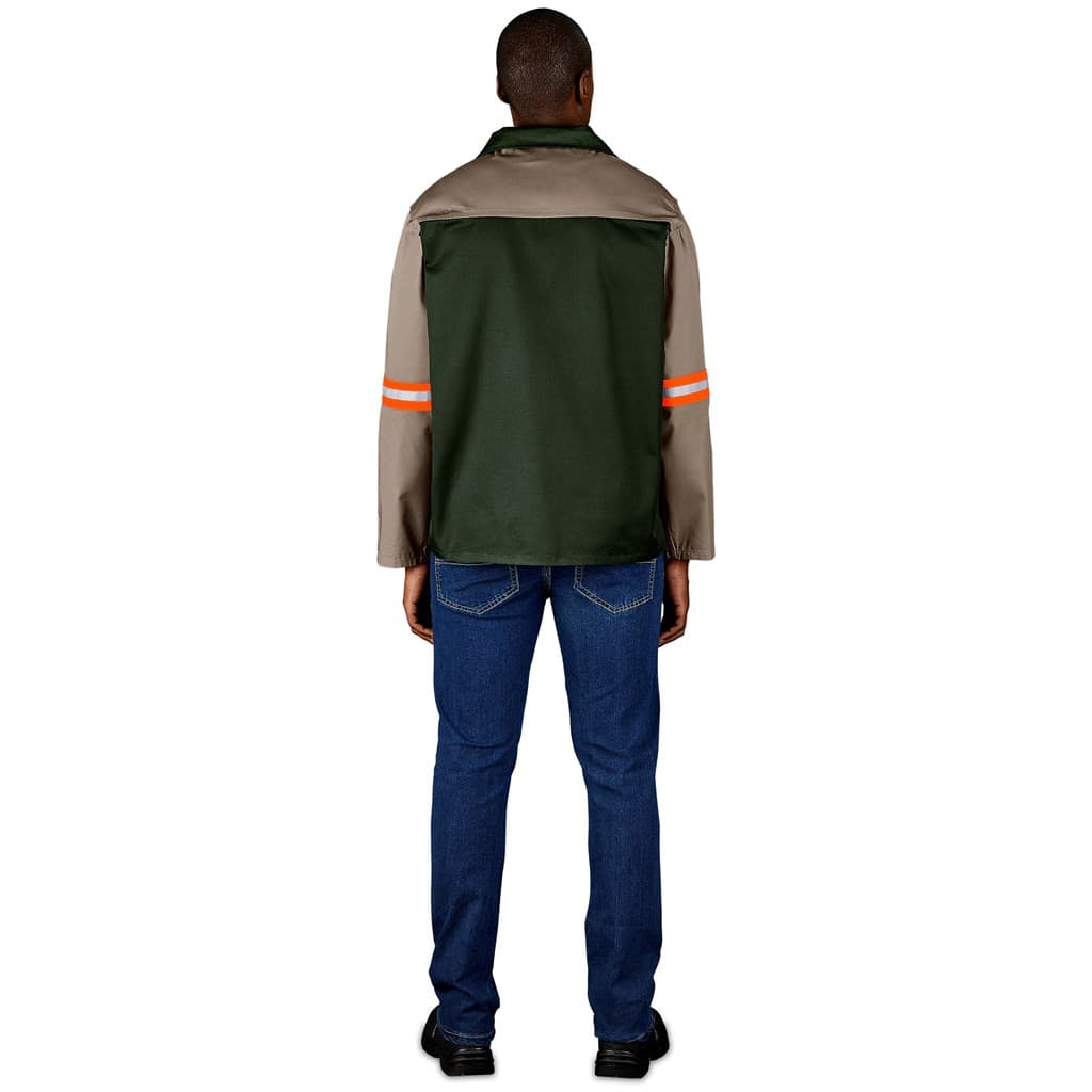 Site Premium Two-Tone Polycotton Jacket – Reflective Arms – Orange Tape
